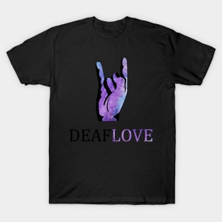 Deaf Love The Sign Associated With American Sign Language T-Shirt